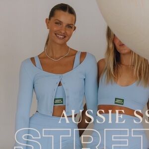 Daily Drills Sky Blue Cardigan and Top Ensemble